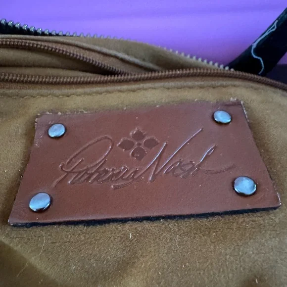 Patricia Nash Black Embossed Satchel Like New - Picture 5 of 5